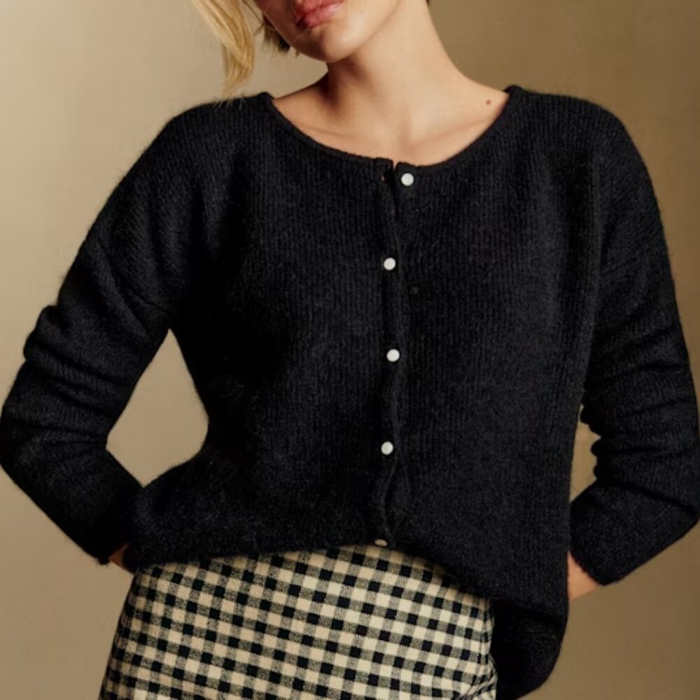 Sezane Gaspard Cardigan Black XS